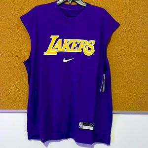 Lakers Nike dry fit cut sleeve shirt